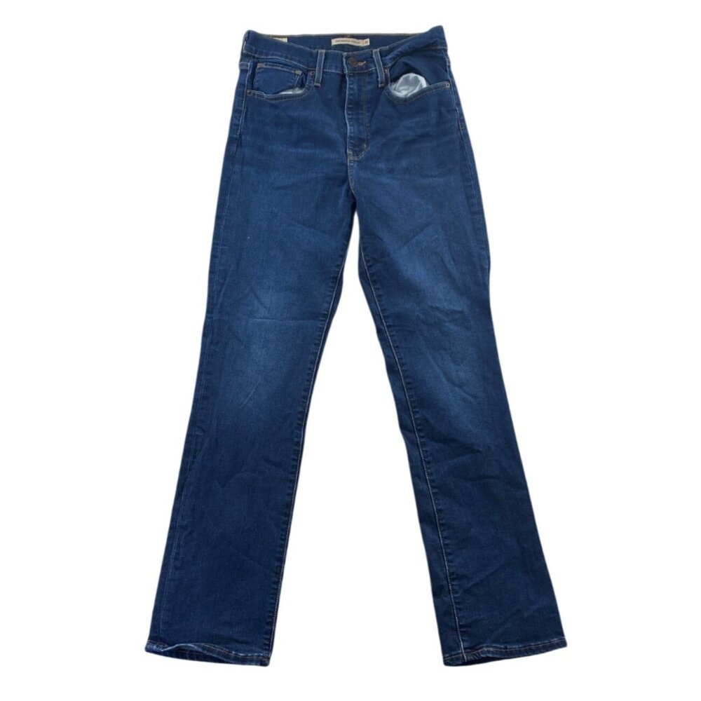 Levis Womens 724 Jeans Size 30 Blue Denim High Rise Straight Leg Ankle Slim